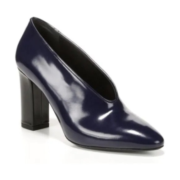 Via Spiga Women's Baran Block Heel Leather Pumps 37EU 7M US - Picture 7 of 9